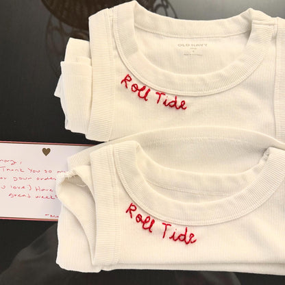 Sports Team Custom Hand Embroidered Tank Tops