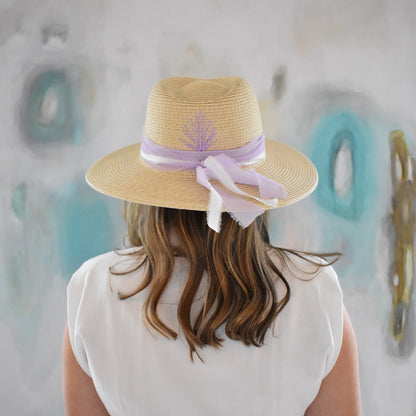 Lavender Haze Cream Beach Hat