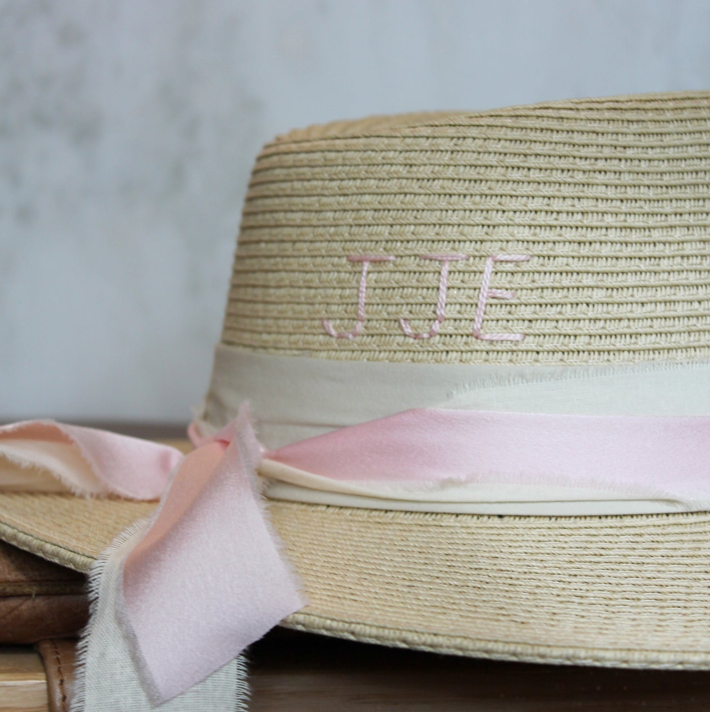 Silky Pink Cream Beach Hat