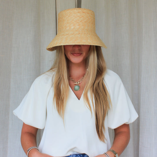 Straw Bucket Hat