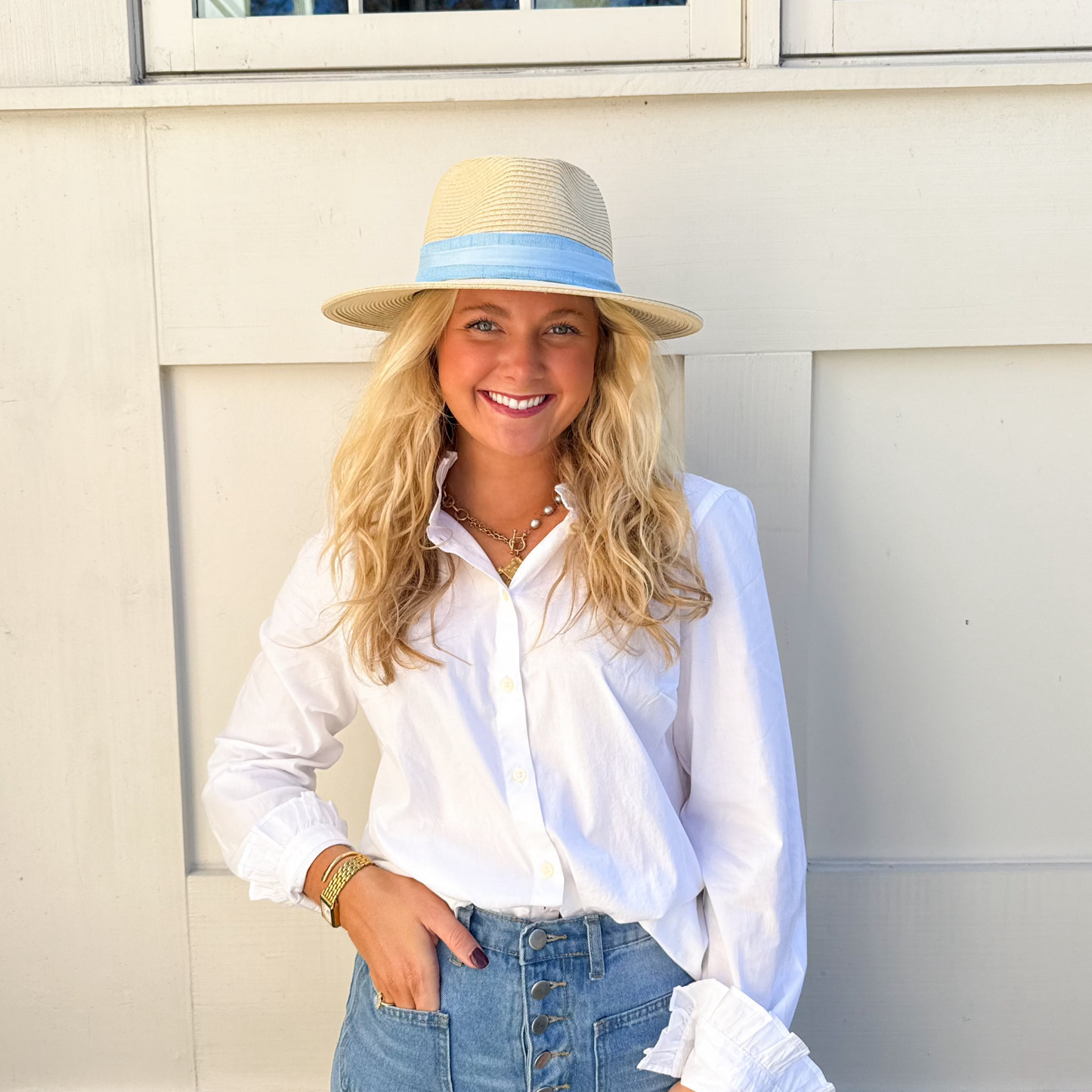 Blue Coast Cream Beach Hat