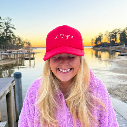 “I 🫶🏼 you” trucker hat