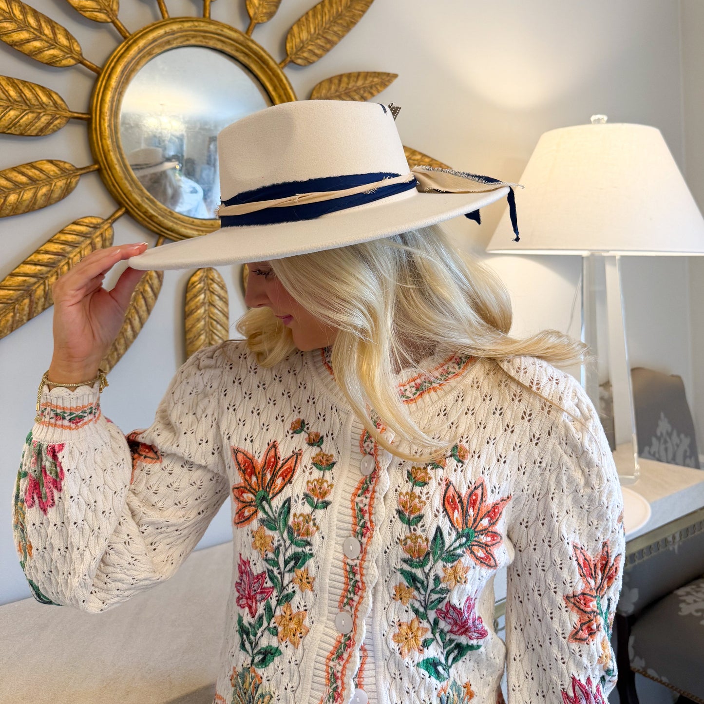 Navy Belle Western Hat