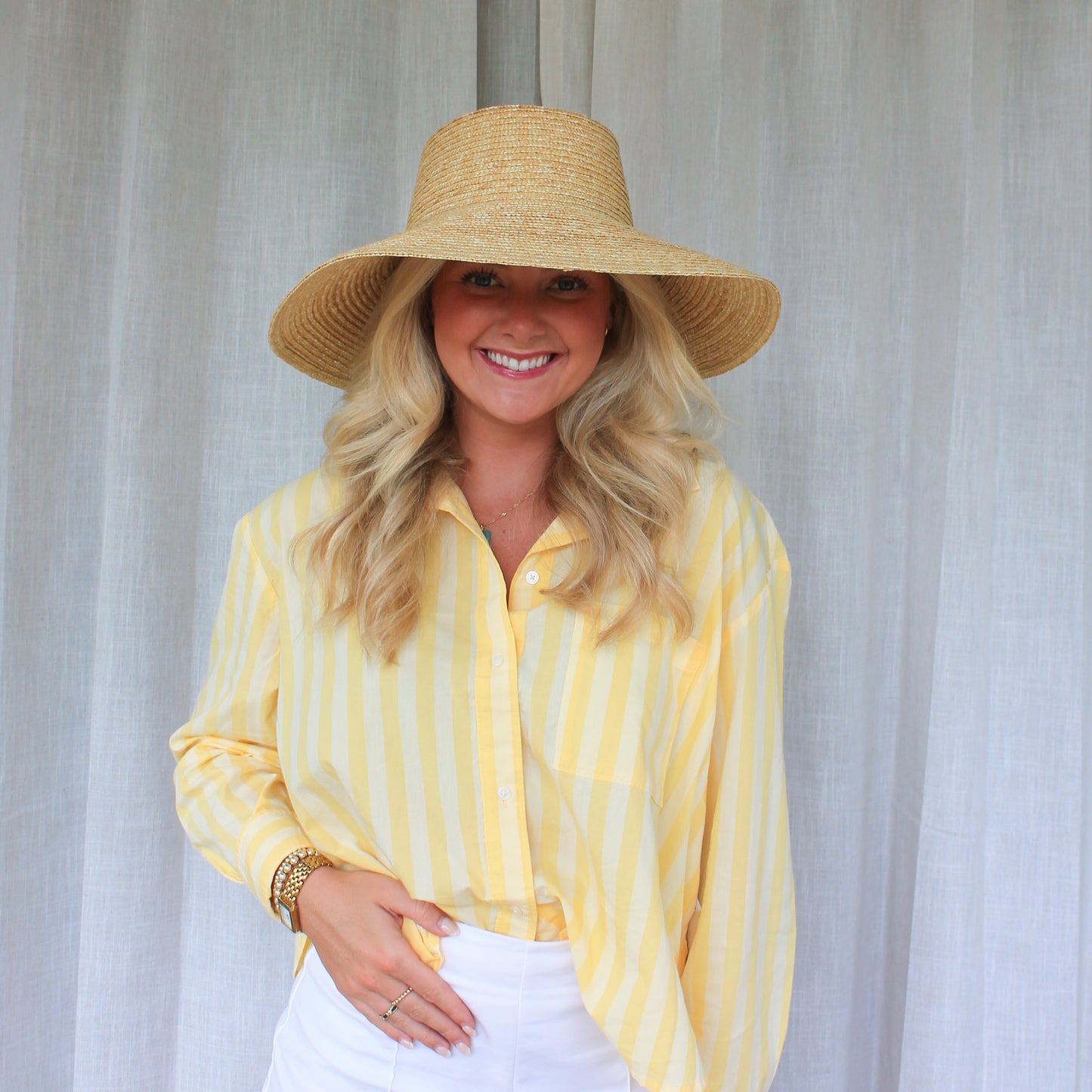 Lamp Shade Straw Sun Hat