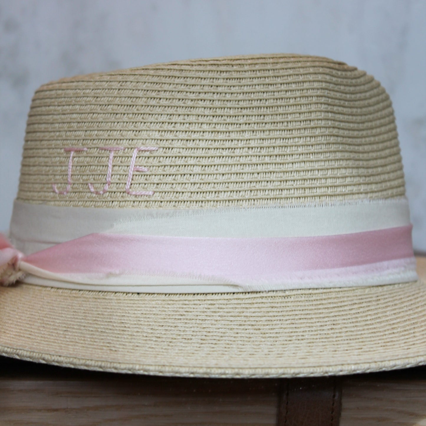 Silky Pink Cream Beach Hat