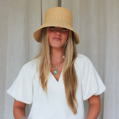 Straw Bucket Hat