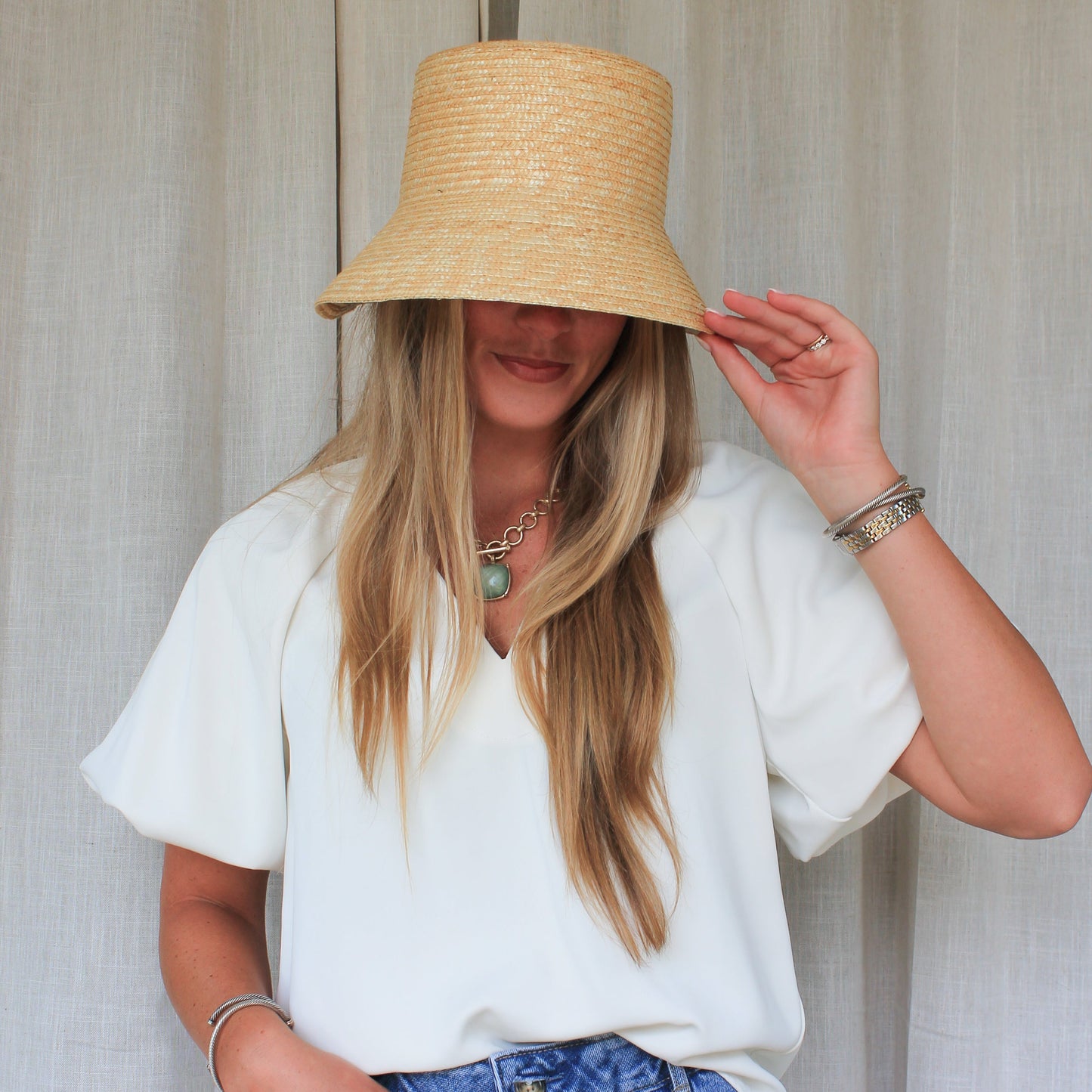 Straw Bucket Hat