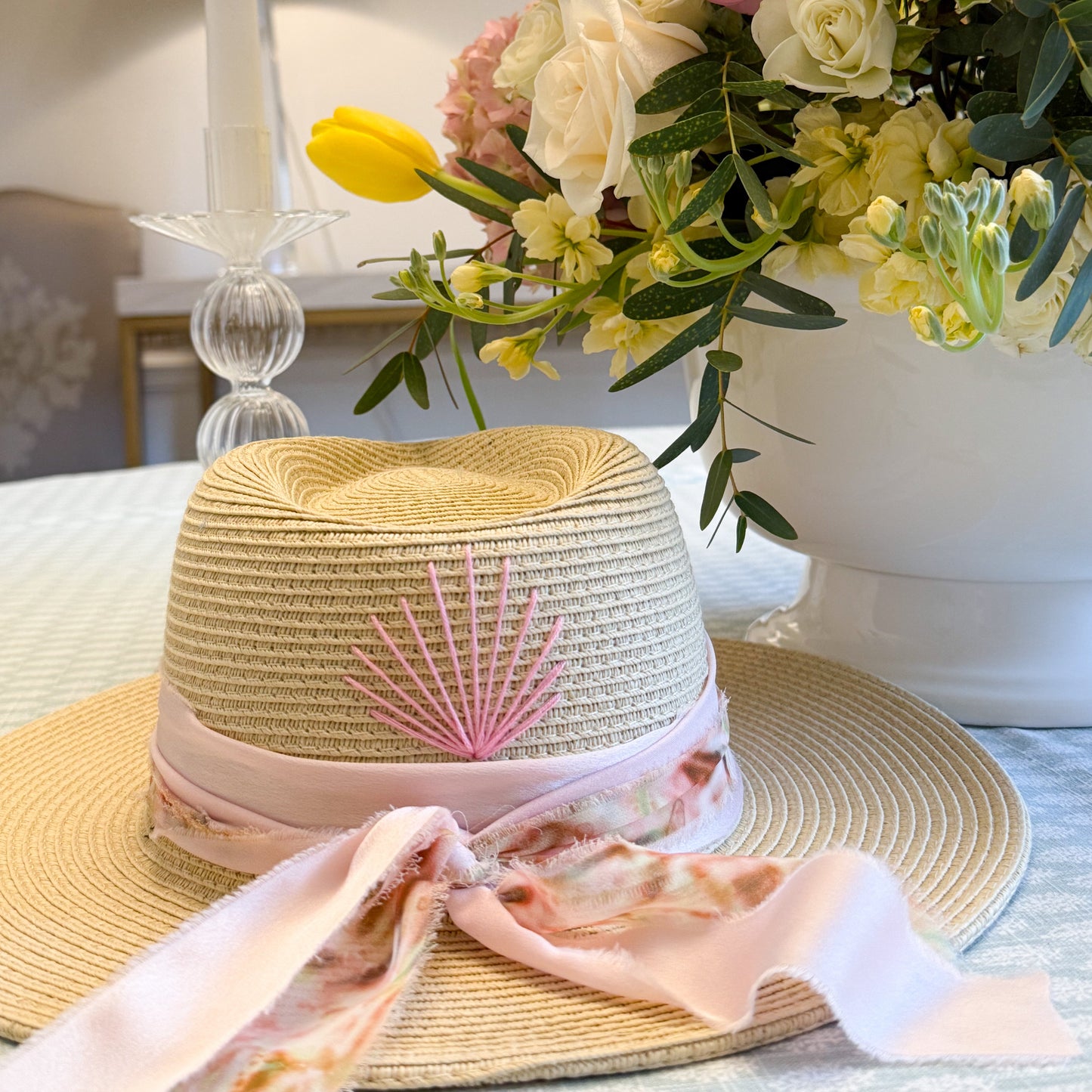 SunBlush Cream Beach Hat