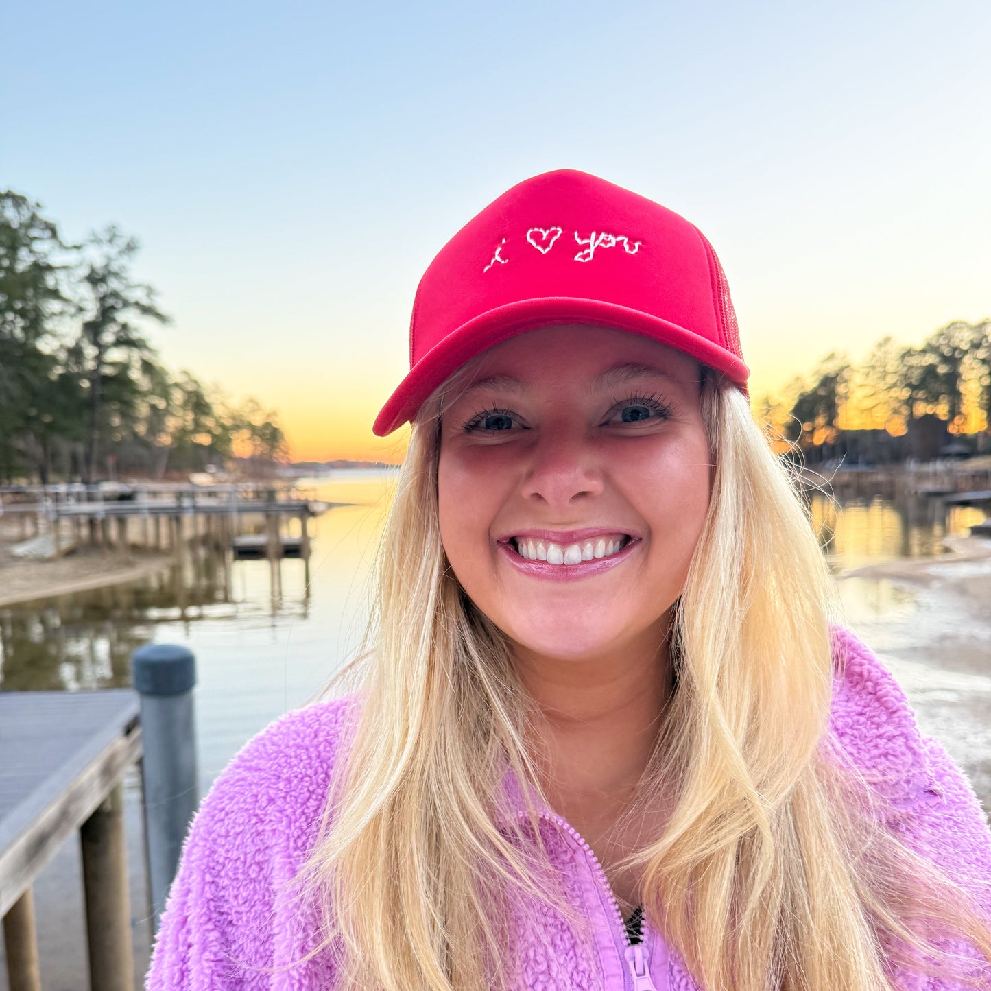 “I 🫶🏼 you” trucker hat