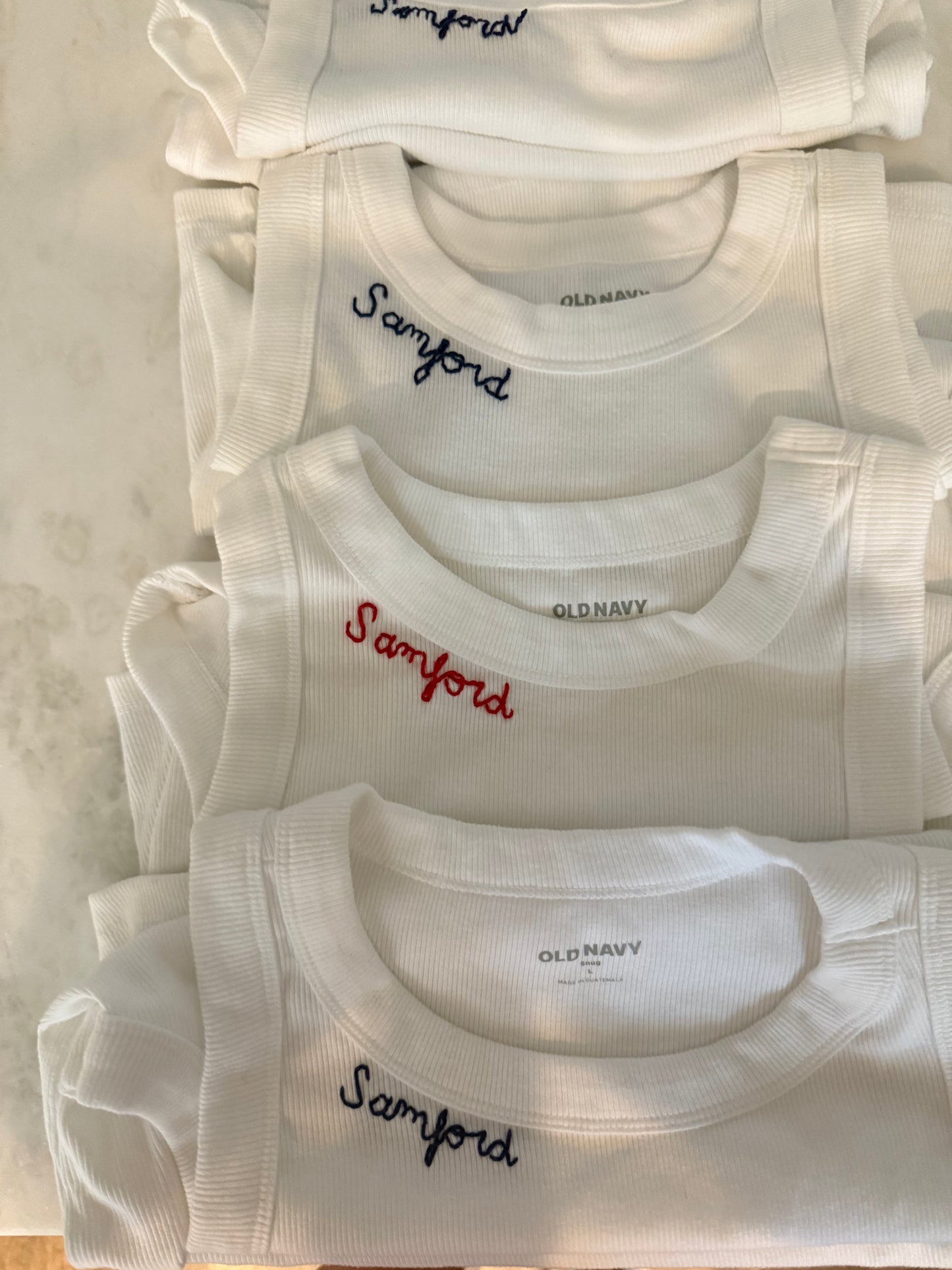 Sports Team Custom Hand Embroidered Tank Tops