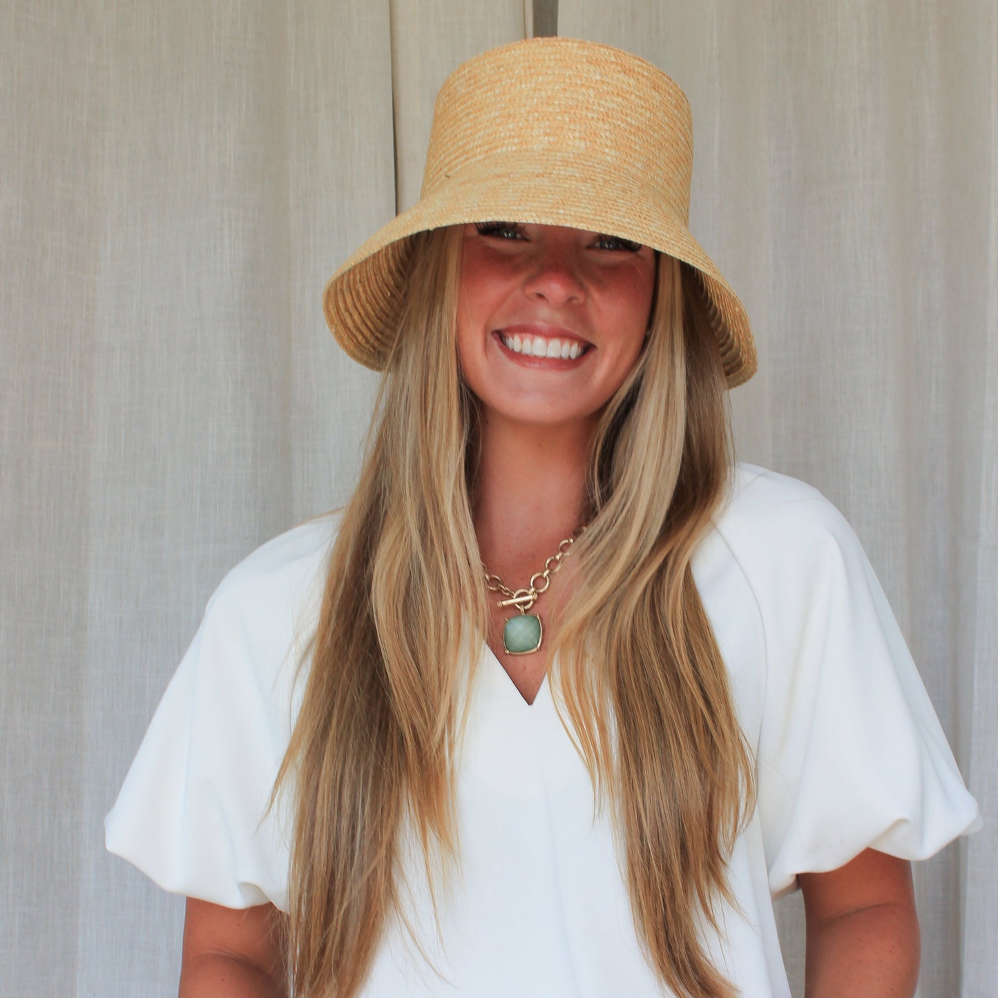 Straw Bucket Hat