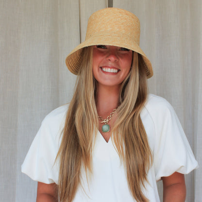 Straw Bucket Hat