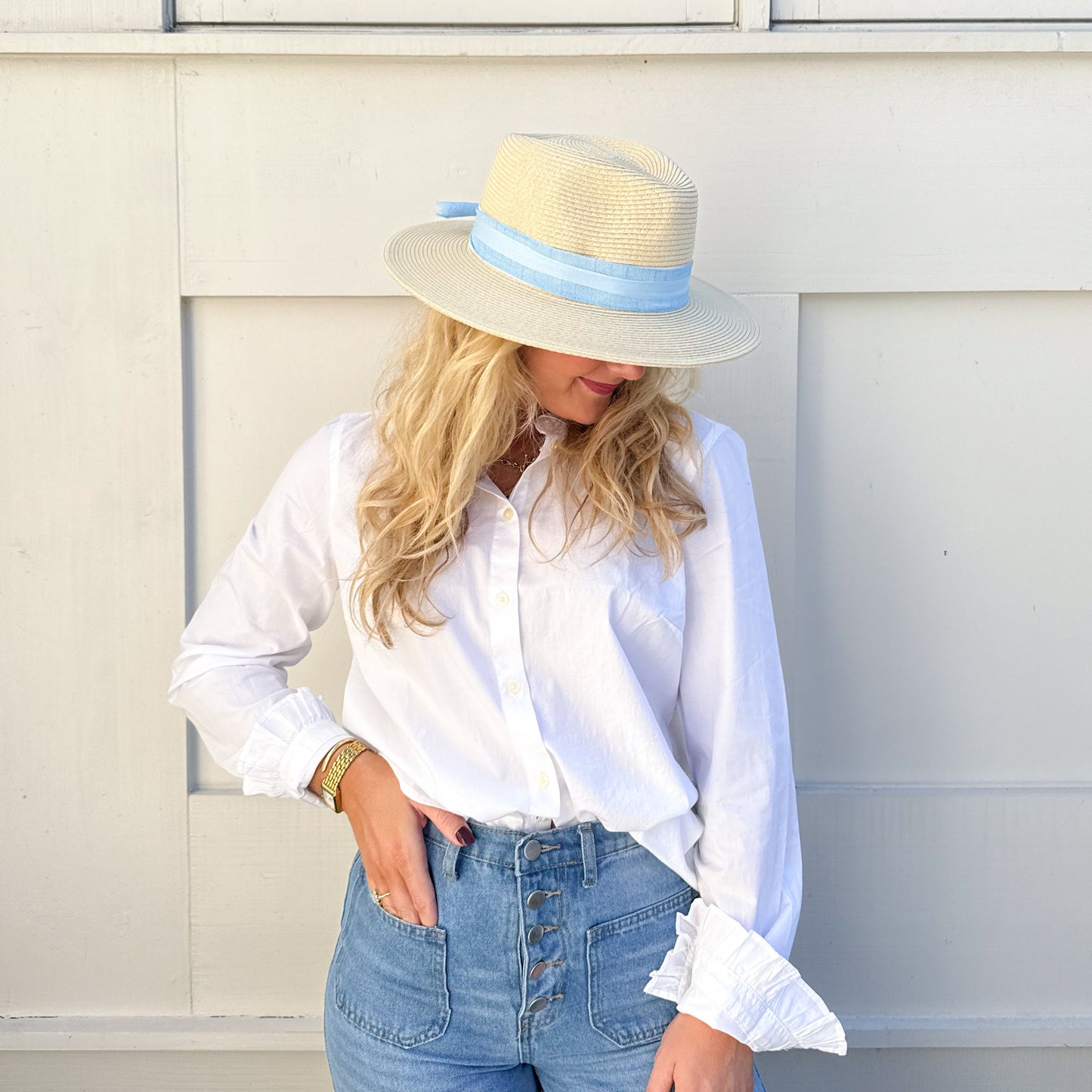 Blue Coast Cream Beach Hat