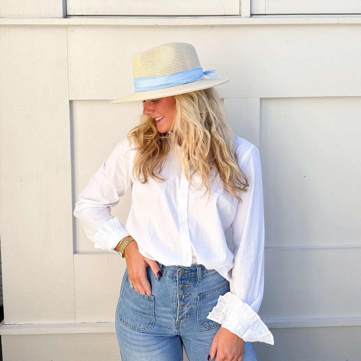 Blue Coast Cream Beach Hat