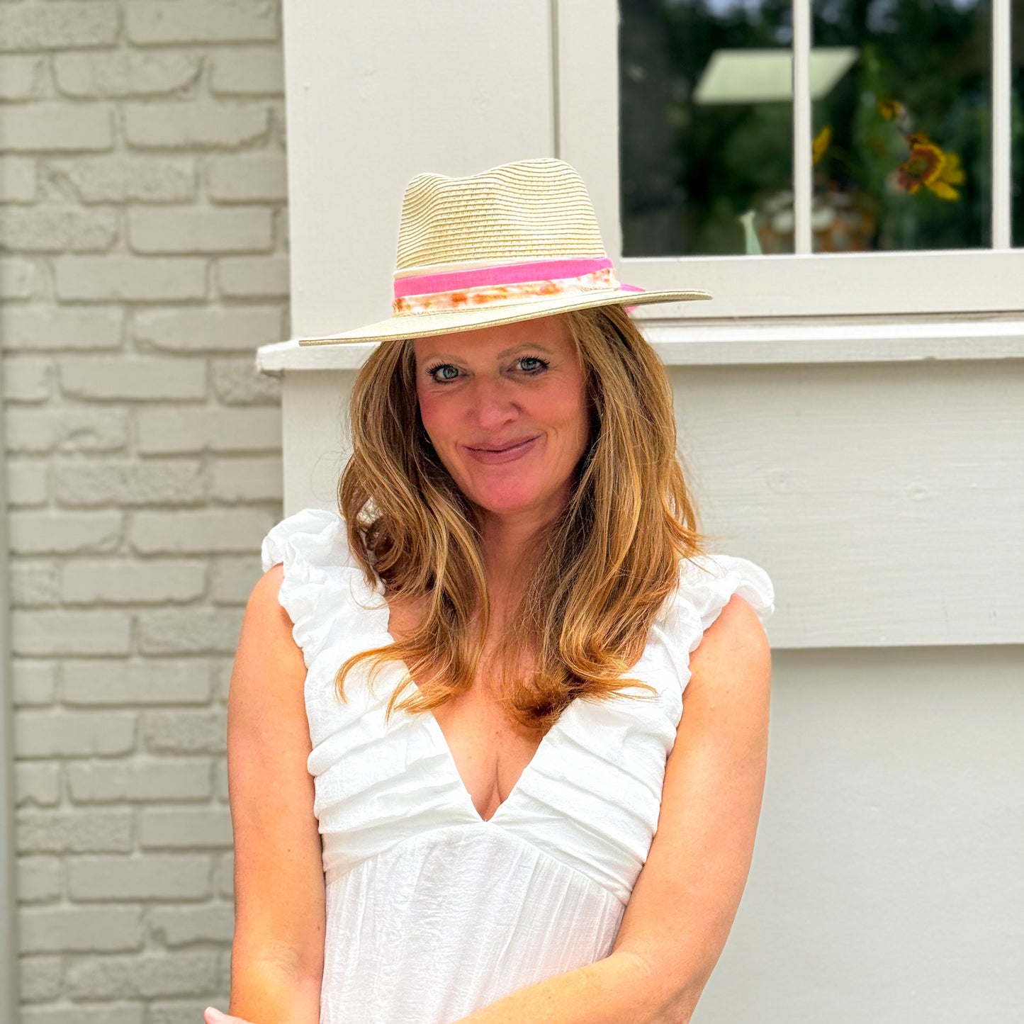 SunBlush Cream Beach Hat