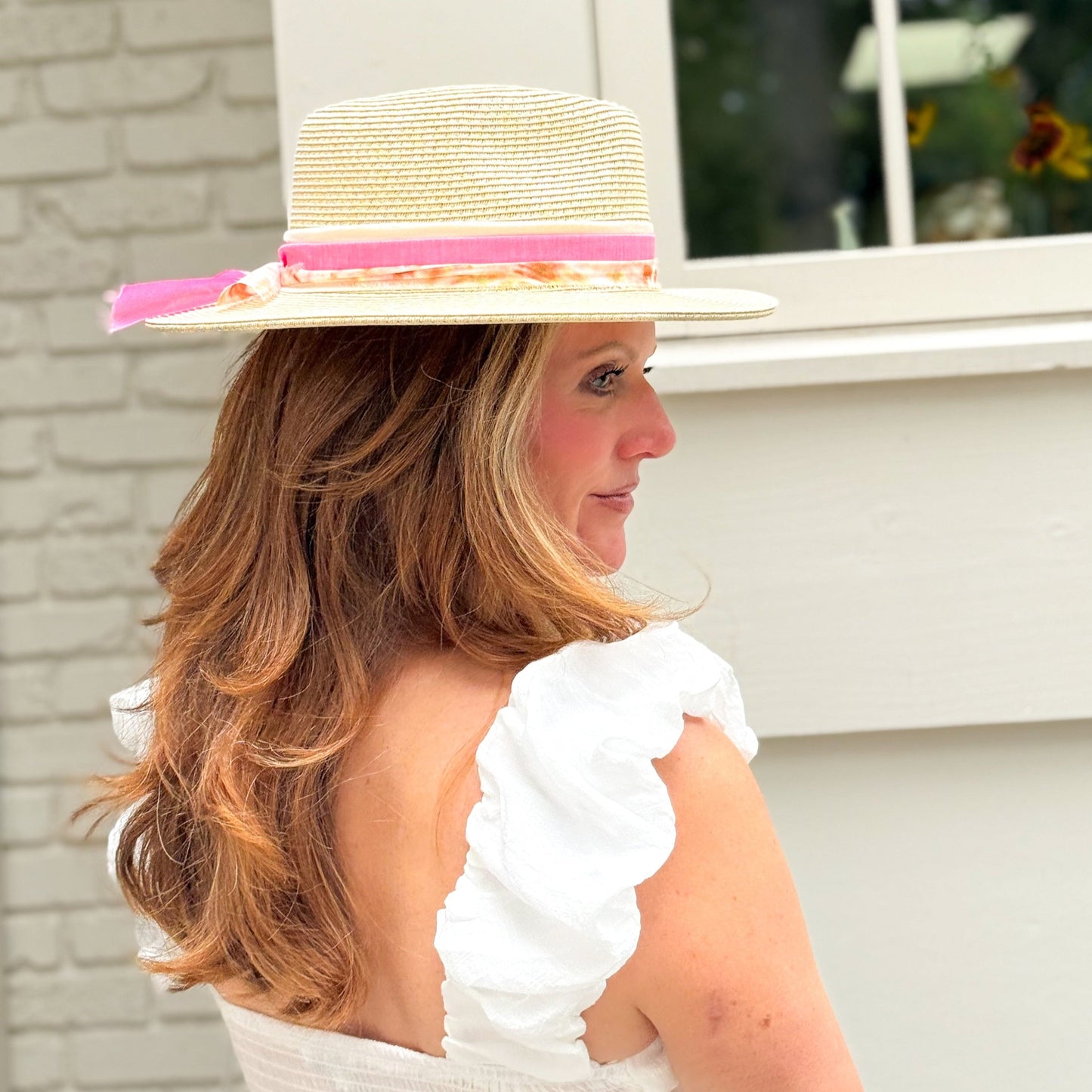 SunBlush Cream Beach Hat