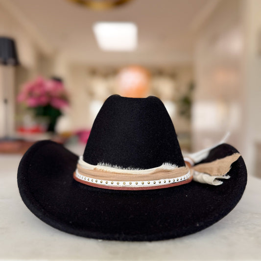 Black Western Cowgirl Hat