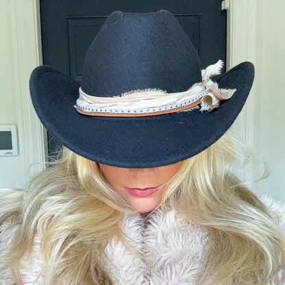 Black Western Cowgirl Hat