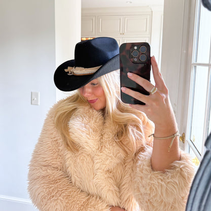 Black Western Cowgirl Hat