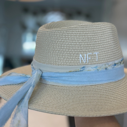Seafoam Drift Cream Beach Hat