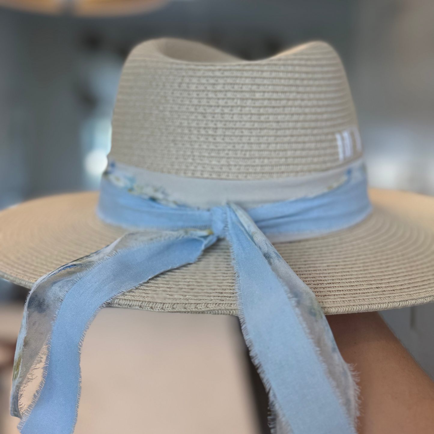 Seafoam Drift Cream Beach Hat