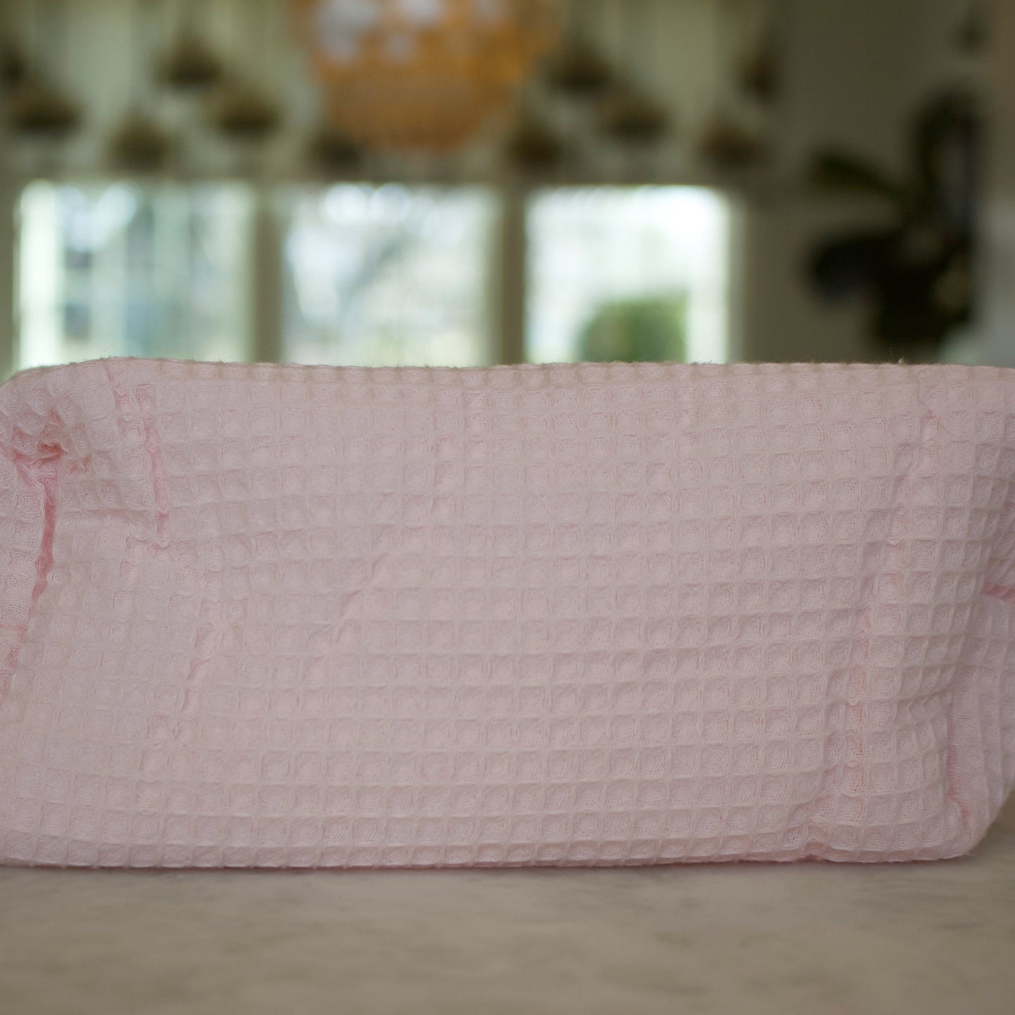 Baby Pink Embroidered Toiletry Bag